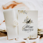 Schwarz-Gold-Zauberwald-Foto Weihnachten<br><div class="desc">Die Weihnachtskarte des Schwarzwaldes ist eine festliche und bezaubernde Möglichkeit, Ihren Freunden und der Familie während der Ferienzeit herzliche Fotos zu schenken. Die Karte zeichnet sich durch eine atemberaubende Kombination aus Schwarz und Gold aus und schafft eine elegante und magische Atmosphäre, die an ein Winterwunderland erinnert. Der Hintergrund der Karte...</div>