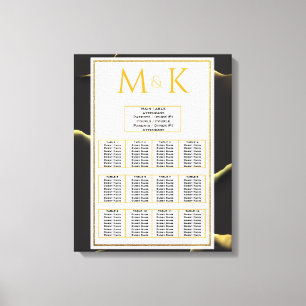 Schwarz & Golden 💡 Modernes, Abstraktes, raues Öl Leinwanddruck