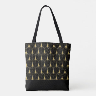Schwarz-goldene Art-Deco-Muster 13