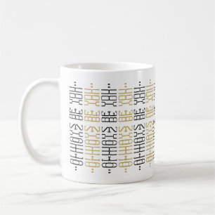 Schwarz-goldene Custom Always Be You versteckte Na Kaffeetasse
