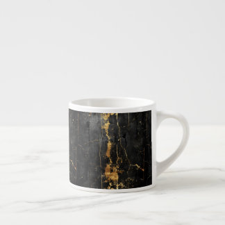 Schwarz-goldene Vintage Espressotasse
