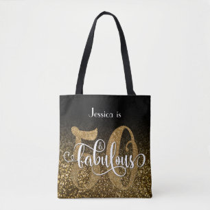 Schwarz-goldener falscher Glitter-Ombre 50 & Fanta