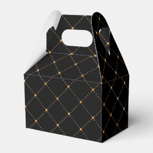 Schwarz-goldenes Gitter Geschenkschachtel