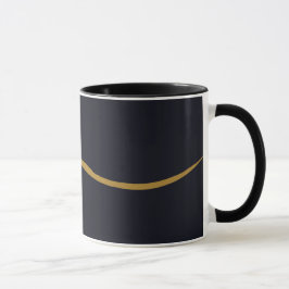 Schwarz-goldenes Tasse Design