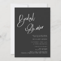 Schwarz-Gotik Inspiriert Bridal Dusche Einladung