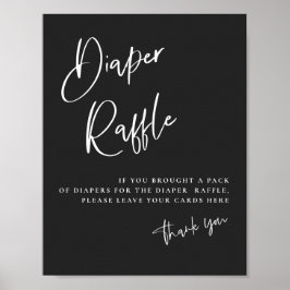 Schwarz-gotisch inspiriert Babydusche-Windeln-Wind Poster