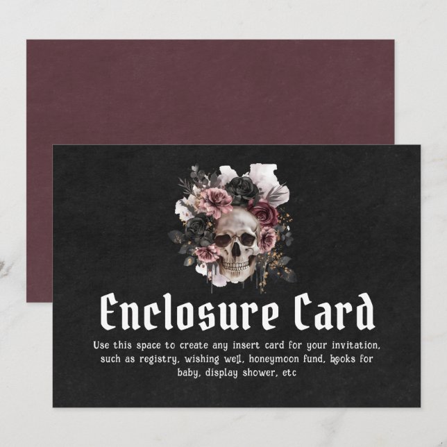 Schwarz-Gotische Halloween-Bläserenkulpperkarte Einladung (Vorne/Hinten)