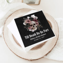 Schwarz-Gotisches Halloween-Brautparty Serviette