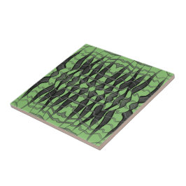 Schwarz-Grau-Abstrakte Federn Blumenmuster-Blätter Fliese