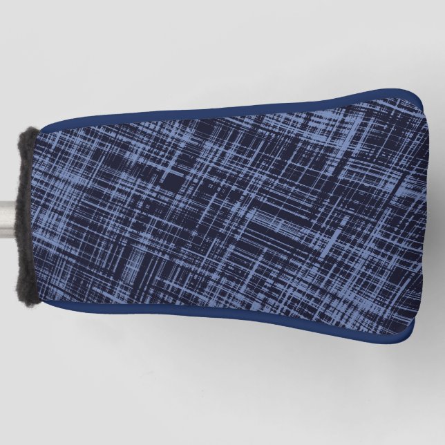 Schwarz-Grau-Abstrakte Streifenmuster Golf Headcover (Vorderseite)