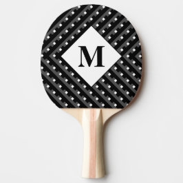 Schwarz-Grau-Anglerlinien für Monogramm Tischtennis Schläger