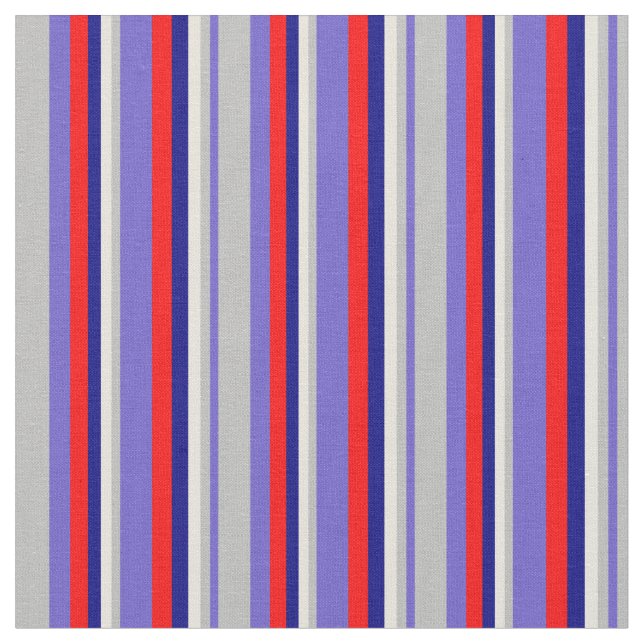 Schwarz, Grau, Beige, Blau und Rotes Muster Stoff (Nahaufnahme)
