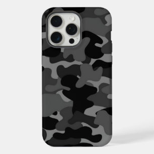 Schwarz Grau Camo iPhone 15 Pro Max Hülle