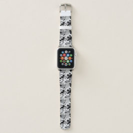 Schwarz-Grau-Camouflage Apple Watch Armband