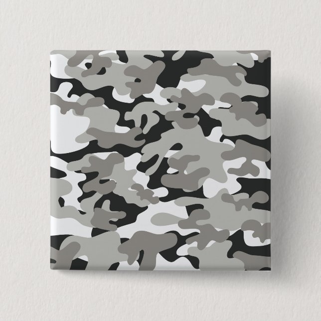 Schwarz-Grau-Camouflage Button (Vorderseite)