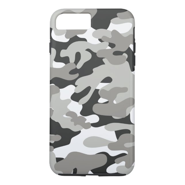 Schwarz-Grau-Camouflage-Design Case-Mate iPhone Hülle (Rückseite)