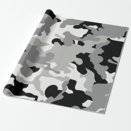 Schwarz-Grau-Camouflage Geschenkpapier