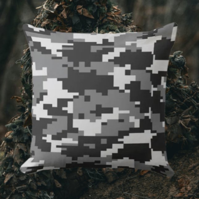 Schwarz-Grau-Camouflage Kissen (Von Creator hochgeladen)