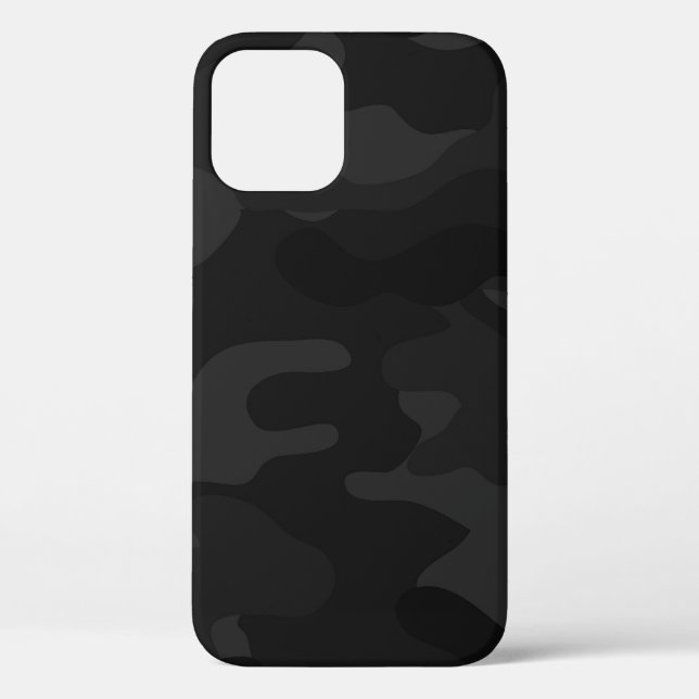 Schwarz-Grau-Camouflage-Muster Case-Mate iPhone Hülle (Rückseite)