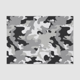 Schwarz-Grau-Camouflage Seidenpapier