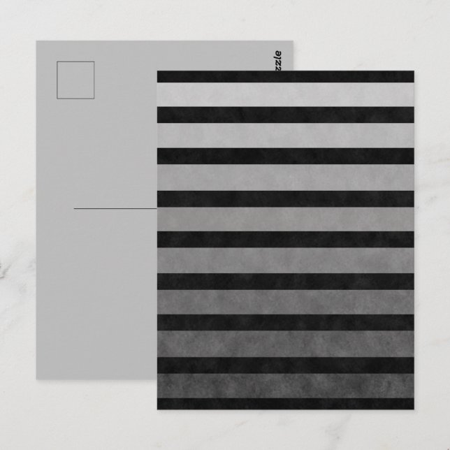Schwarz-Grau-Camouflage Texturierte Streifen Postkarte (Vorne/Hinten)