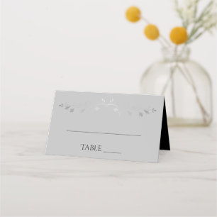 Schwarz & Grau Einfache Elegante Hochzeiten Platzk Platzkarte