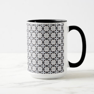 Schwarz-Grau-Graphic-Pattern-Tasse Tasse