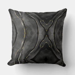 Schwarz-Grau-Gürtelstreifen mit Abstraktem Kissen