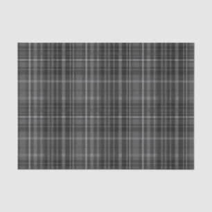Schwarz & Grau Karo Musterdruck Seidenpapier