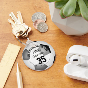 Schwarz-Grau-Kids-Team Farben Fußballclub Schlüsselanhänger