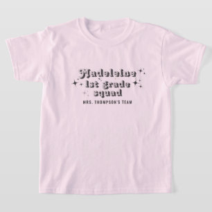 Schwarz-Grau-Klasse-Lehrer Name Team Squad jeder K T-Shirt