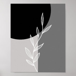Schwarz-Grau Minimalistisch Poster