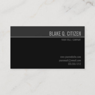 Schwarz/Grau, moderne Visitenkarte