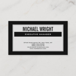 Schwarz Grau Modernes Schlicht Einfaches Minimalis Visitenkarte