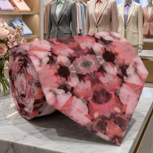 Schwarz Grau Pink Weiß Moderne Geometrische Abstra Krawatte