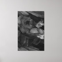 Schwarz & Grau Pinselstriche Leinwand
