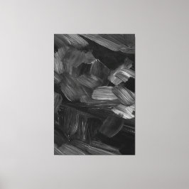 Schwarz & Grau Pinselstriche Leinwand