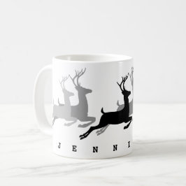 Schwarz-Grau-Reindeers WeihnachtsCo Kaffeetasse