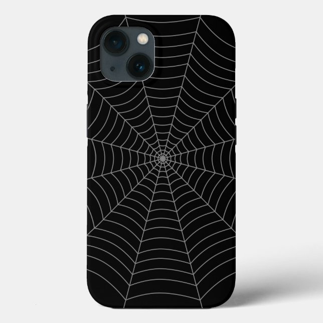 Schwarz-Grau-Spinnennetz Halloween-Muster Case-Mate iPhone Hülle (Rückseite)