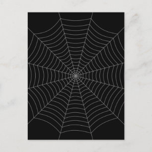 Schwarz-Grau-Spinnennetz Halloween-Muster Postkarte