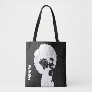 Schwarz, Grau und cool Afro