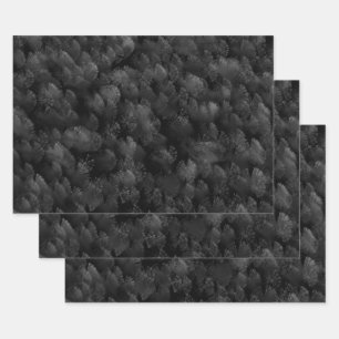 Schwarz-Grau und farbenfrohe Feuerwerke Abstrakt Geschenkpapier Set