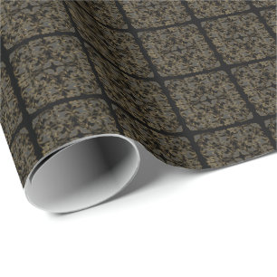 Schwarz, Grau und Gold Geschenkpapier