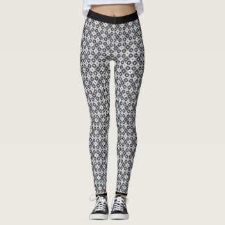 Schwarz, Grau und Weiß Leggings