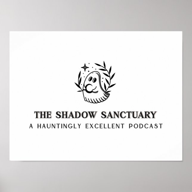 Schwarz-Grau-Volllogoposter Poster (Vorne)