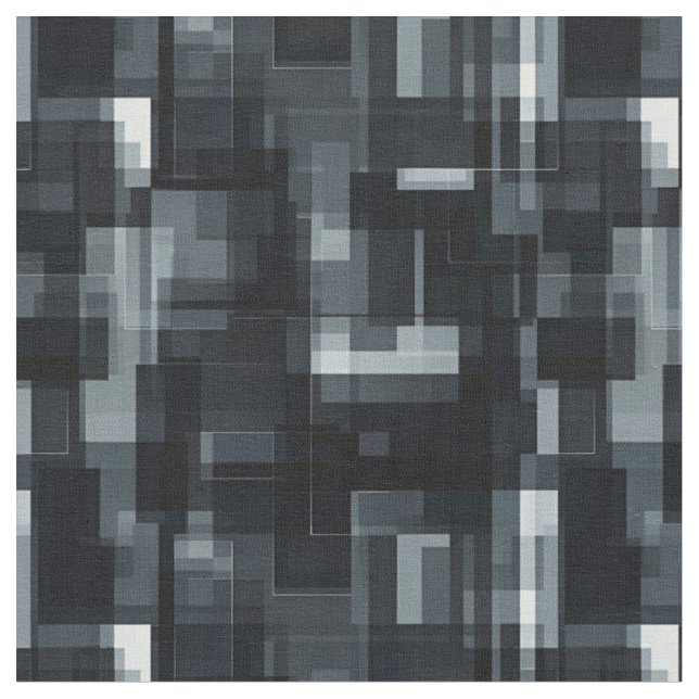 Schwarz/Grau/Weiß Abstrakt Stoff (Nahaufnahme)