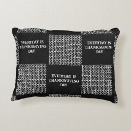 Schwarz-Grau-Weiß-Alltag ist Erntedank-Tag Dekokissen