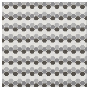 Schwarz Grau Weiß Geometrisch Hex Hexagramm Stoff