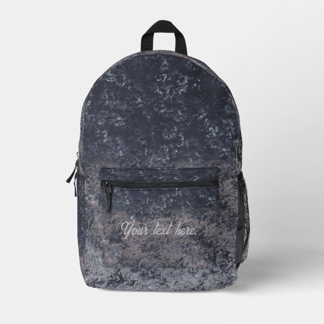 Schwarz-Grau-Weiß-Schwammdrucks - kundenspezifisch Bedruckter Rucksack (Vorderseite)