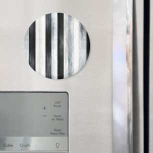 Schwarz Grau Weiß Streifen Magnet